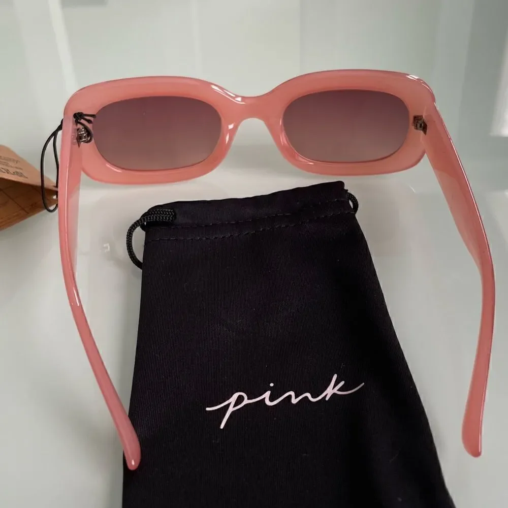 NWT PINK Victoria’s Secret Retro Rectangle Sunglasses - Picture 4 of 6